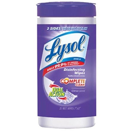 ESSENDANT Essendant RAC81700CT Reckitt & Benckiser Lysol Dual Action Wipes - 75 Count RAC81700CT